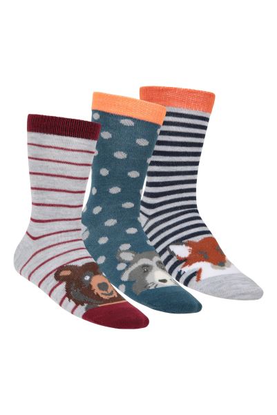 Grey Mountain Warehouse Recycled Character Kids Socks Origins
