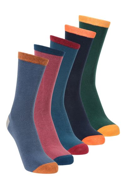 Collection Mountain Warehouse Seasons Mens Polygiene Socks 5-Pack Blue