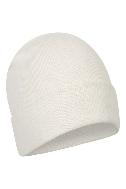 New White Augusta Womens Recycled Reversible Beanie Mountain Warehouse