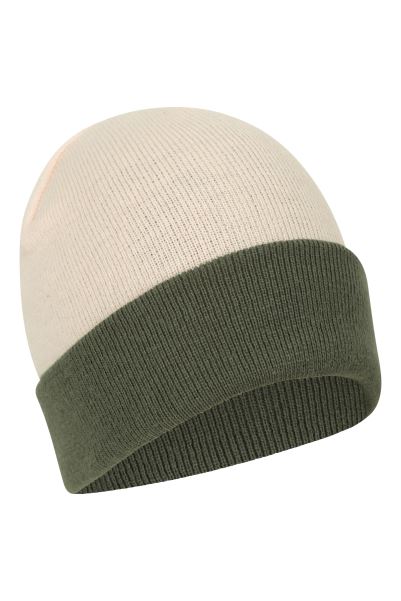 Khaki Origin Mountain Warehouse Augusta Womens Recycled Reversible Beanie