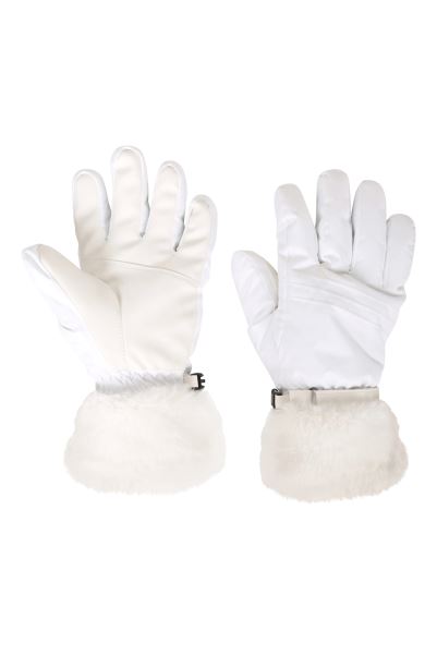 Hot Mountain Warehouse Parallax Womens Waterproof Ski Gloves White
