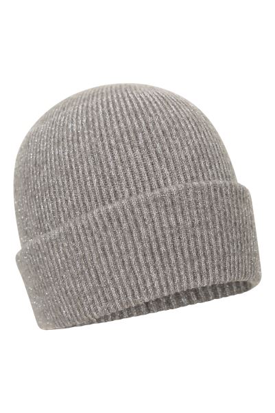 Grey Brand Mountain Warehouse Glitter Shine Womens Beanie