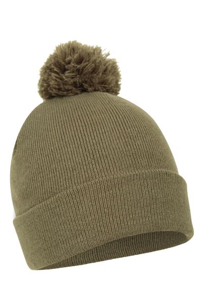 Fashion Mountain Warehouse Khaki Windsor Pom-Pom Beanie