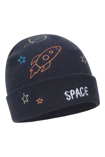 Mountain Warehouse Origin Galaxy Kids Embroidered Beanie Navy