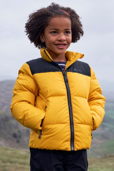Voltage Extreme Kids Rds Down Jacket Yellow Origins Mountain Warehouse