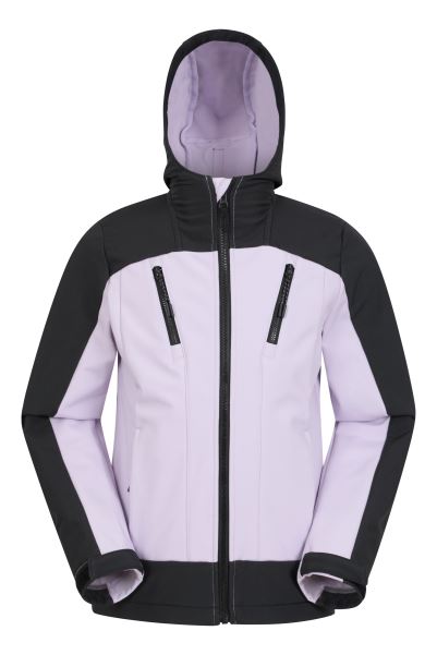 Best Extreme Kids Panelled Softshell Jacket Lilac Mountain Warehouse