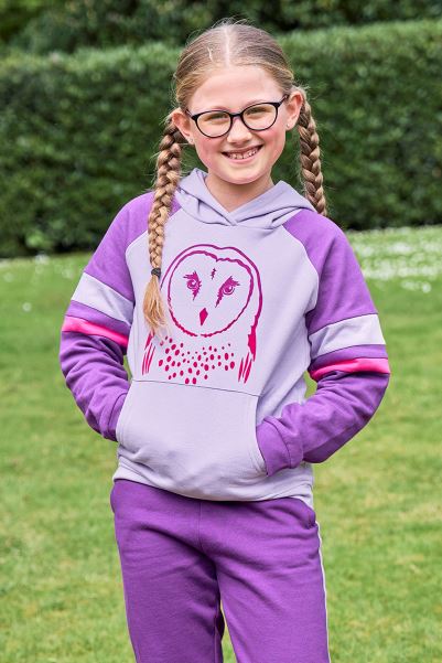 Flock Owl Kids Organic Hoodie Purple Mountain Warehouse Origins