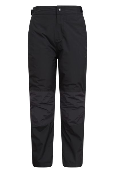 Mountain Warehouse Brand Black Gwazi Kids Waterproof Winter Hiking Trousers