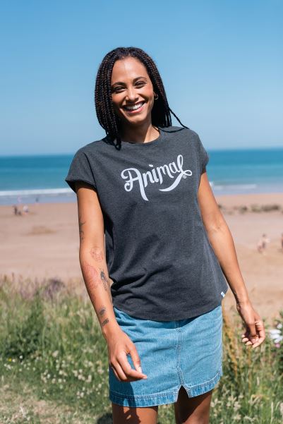 Charcoal Mountain Warehouse Original Animal Holly Claw Womens Organic T-Shirt