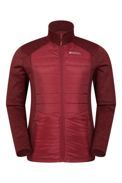 New Eclipse Ii Padded Mens Full-Zip Midlayer Dark-Red Mountain Warehouse