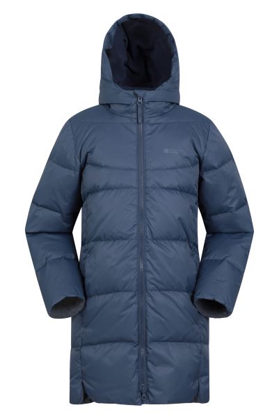 Mountain Warehouse Navy Original Kids Long Line Rds Down Jacket