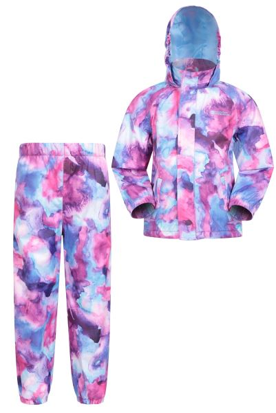 Kids Printed Waterproof Set Original Purple Mountain Warehouse