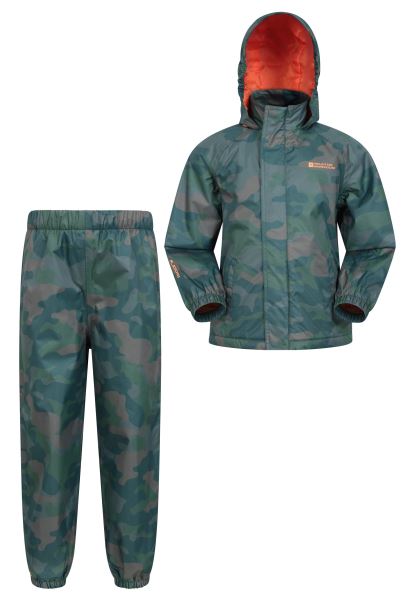 Khaki Kids Printed Waterproof Set Mountain Warehouse Original