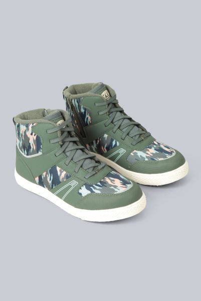 New Animal Tia Adaptive Kids Hightops Mountain Warehouse Khaki