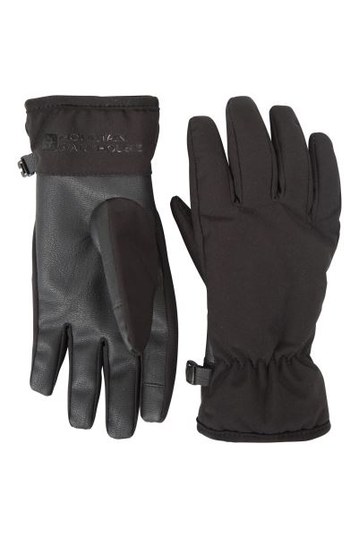 Mountain Warehouse Black Hot Hurricane Extreme Kids Windproof Gloves