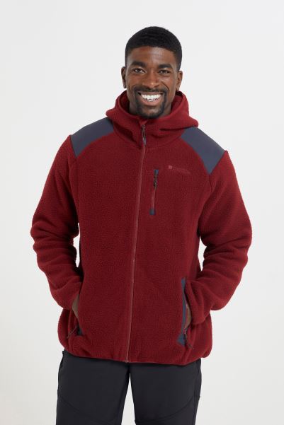 Brand Walkman Mens Fleece Jacket Mountain Warehouse Red