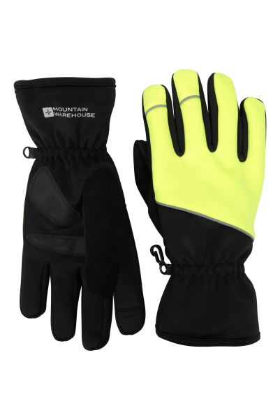 Mountain Warehouse New Swift Mens Water-Resistant Cycling Gloves Yellow
