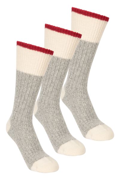 Mountain Warehouse Isowool Chunky Mens Sock 3-Pack Grey Collection