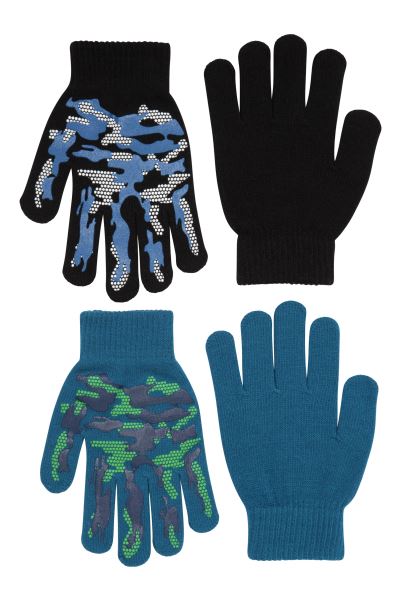Original Mountain Warehouse Petrol Magic Grippi Kids Glove 2-Pack