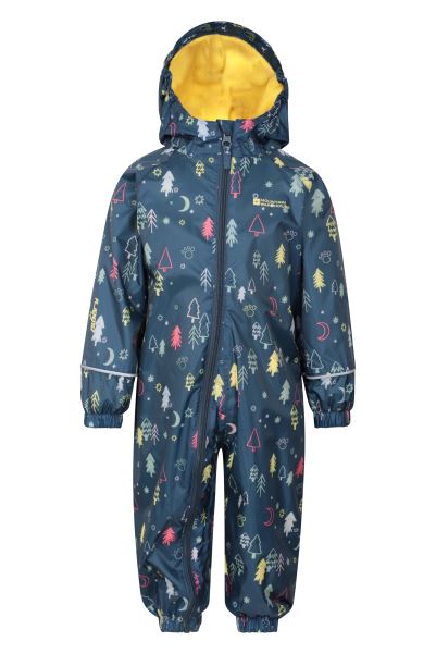 Mountain Warehouse Midnight Hot Spright Printed Junior Waterproof Rain Suit