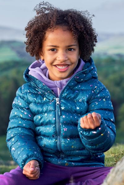 Teal Mountain Warehouse Fashion Seasons Printed Kids Padded Jacket