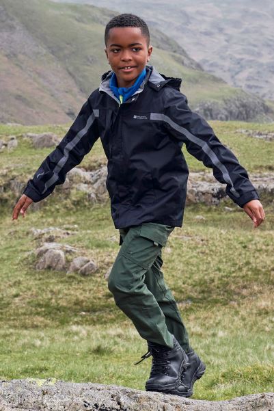 Mountain Warehouse Samson Ii Kids Waterproof Jacket New Black