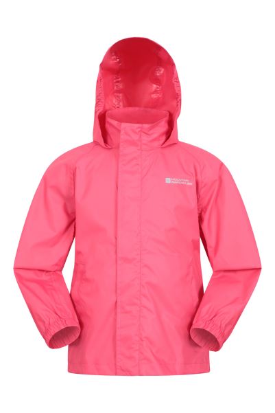 Pakka Ii Kids Waterproof Jacket Mountain Warehouse Origins Bright-Pink