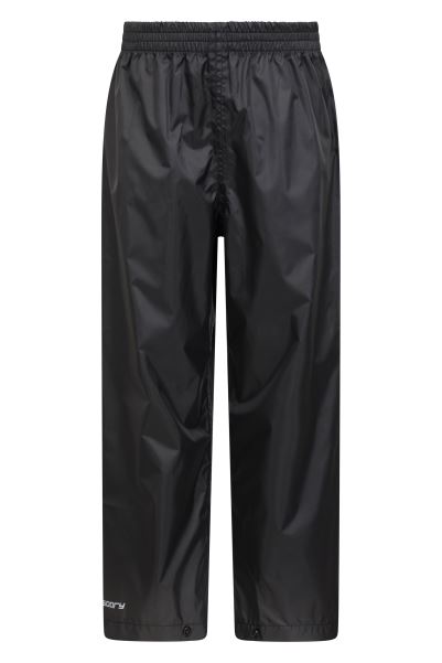 Black Pakka Ii Kids Waterproof Overtrousers Mountain Warehouse Hot