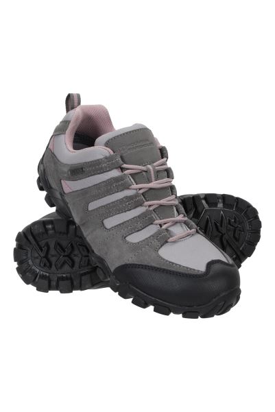 Mountain Warehouse Light-Grey Best Belfour Womens Waterproof Walking Shoes