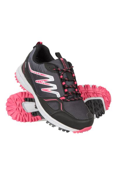 Mountain Warehouse Lakeside Trail Womens Waterproof Running Shoes Origin Jet-Black
