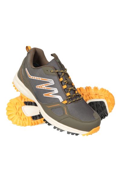 Mountain Warehouse Khaki Fashion Enhance Mens Waterproof Trail Runner Sneakers