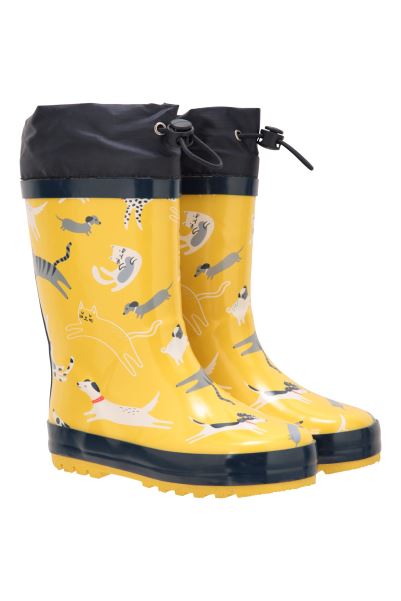 Mountain Warehouse Collections Pattern Winter Toddler Wellies Ii Mustard