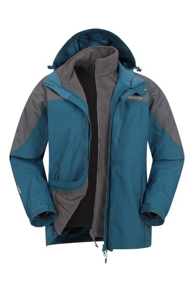Storm Iii Mens 3 In 1 Waterproof Jacket Mountain Warehouse Petrol Best