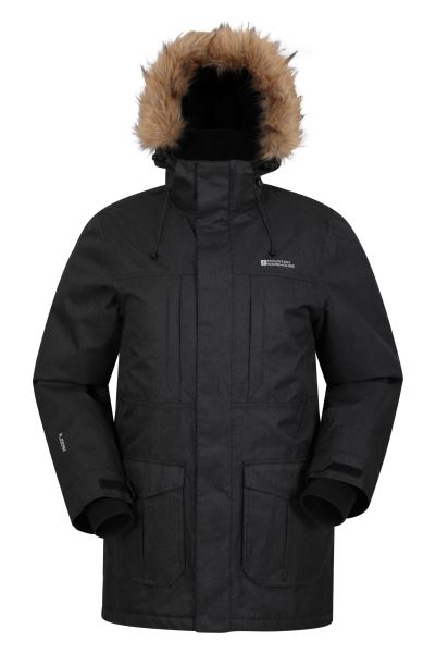 Gorge Ii Mens Long Jacket Black New Mountain Warehouse