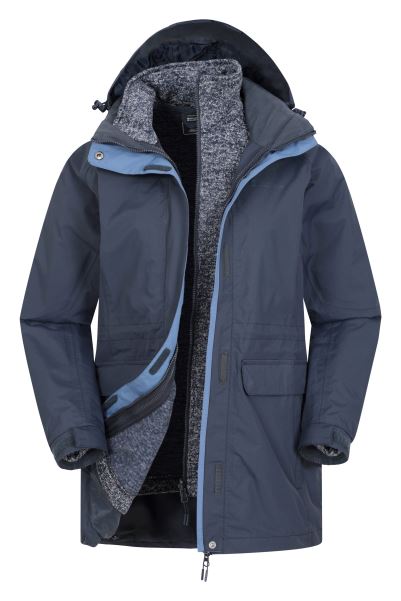 Glacial Ii Extreme Long 3-In-1 Womens Jacket Mountain Warehouse Fashion Navy