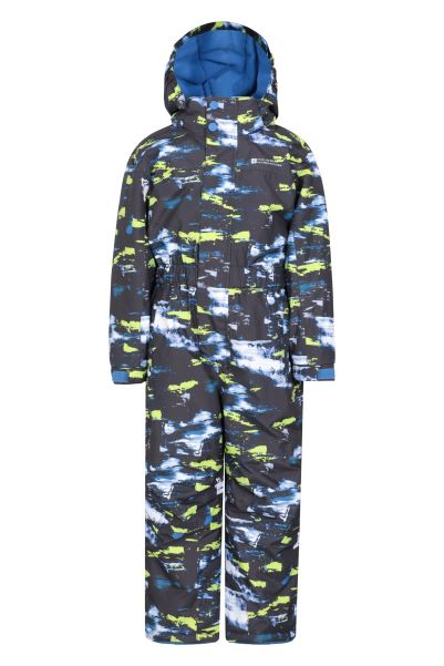Mountain Warehouse Mixed Cloud Printed Kids All In One Snowsuit Collection
