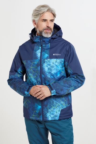 Original Shadow Ii Mens Printed Ski Jacket Navy Mountain Warehouse