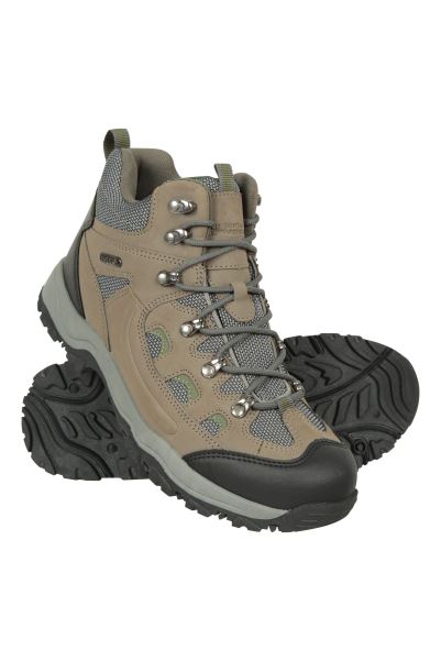 Khaki Adventurer Mens Waterproof Boots Brand Mountain Warehouse