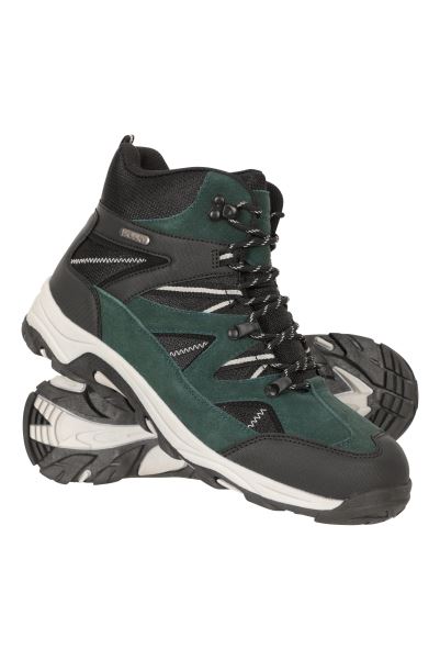 Dark-Green Fashion Rapid Mens Waterproof Hiking Boots Mountain Warehouse