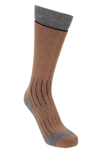 Explorer Mens Merino Thermal Socks Fashion Brown Mountain Warehouse
