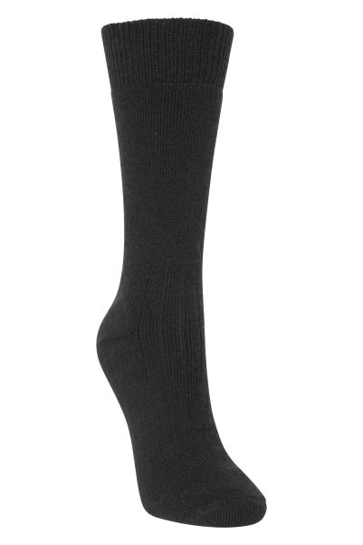 Jet-Black Explorer Womens Merino Thermal Mid-Calf Socks Mountain Warehouse Best