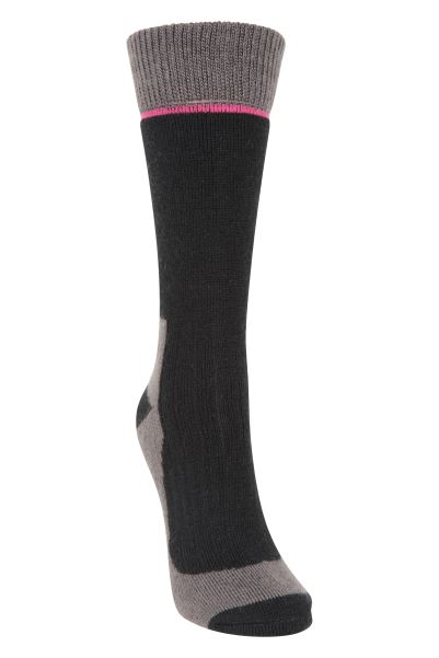 Mountain Warehouse Explorer Womens Merino Thermal Mid-Calf Socks Black Brand