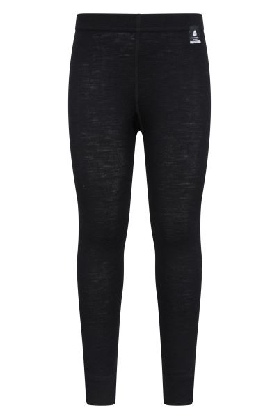 Mountain Warehouse Merino Kids Baselayer Pants Black Collections