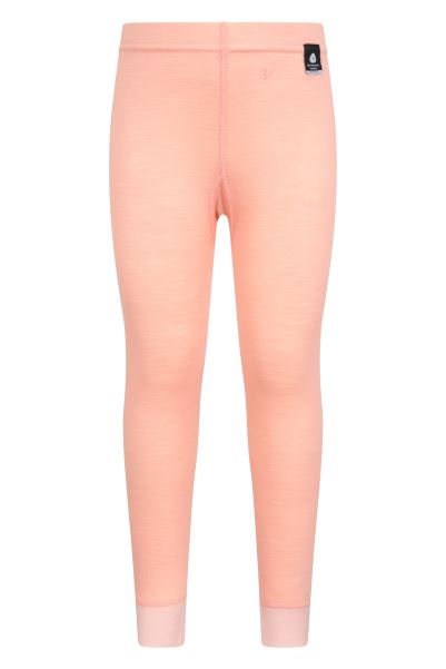 Original Light-Pink Merino Kids Baselayer Pants Mountain Warehouse