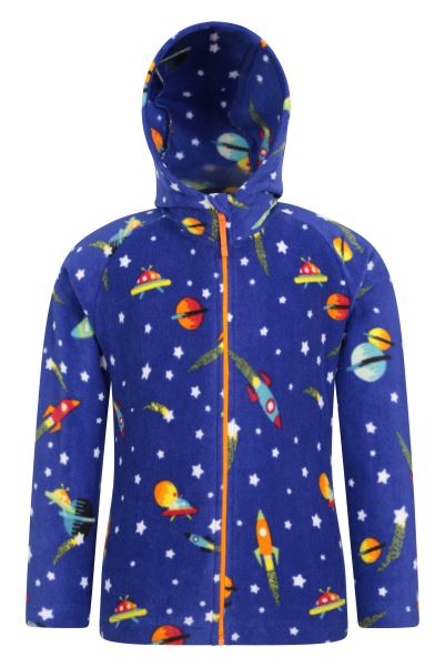 Pursuit Ii Kids Printed Hoodie Spacey-Aqua Hot Mountain Warehouse