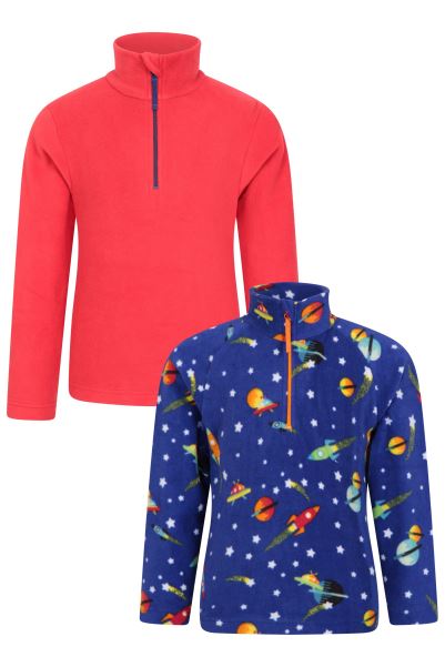 Pursuit Ii Printed Kids Fleece 2-Pack Best Mountain Warehouse Spacey-Midnight
