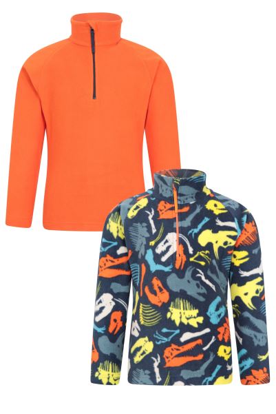 Mountain Warehouse Pursuit Ii Printed Kids Fleece 2-Pack Brand Dinosaur