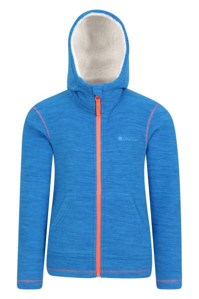 Original Snowdonia Ii Kids Borg Lined Hoodie Mountain Warehouse Tone-Blue
