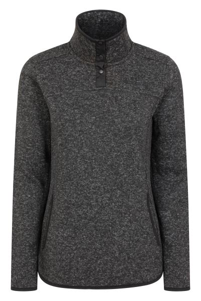 Mountain Warehouse Black Collections Idris Ii Womens Button Neck Fleece