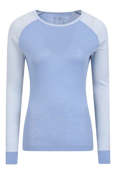 Pale-Blue Origins Mountain Warehouse Merino Womens Thermal Top Ii